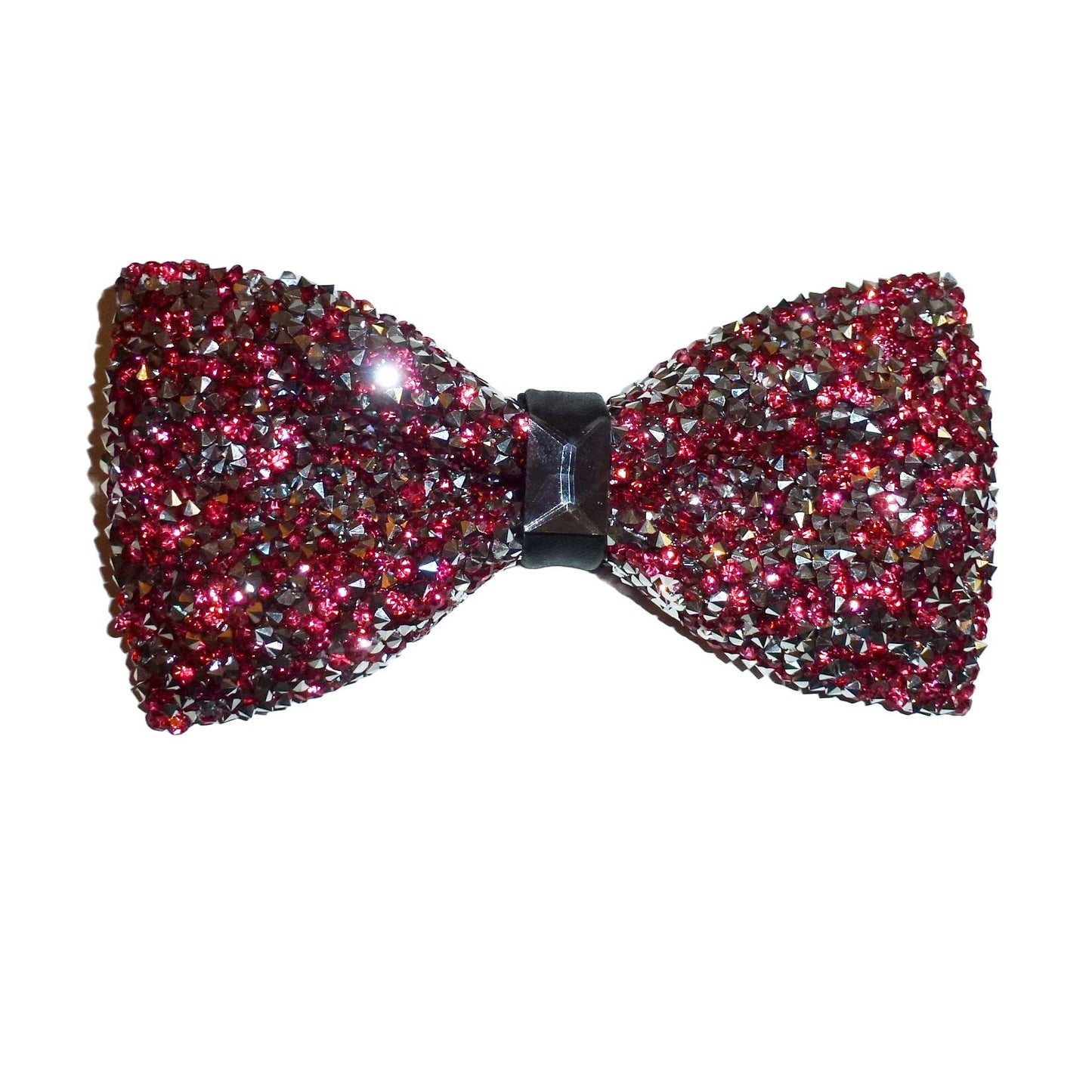 Dog Bow tie chunky pink rhinestone 5" bowtie dog collar slide accessories (DC21)