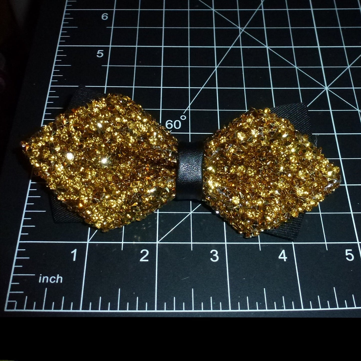 Dog Bow tie chunky rhinestone 5" bowtie dog collar slide accessories (DC21)