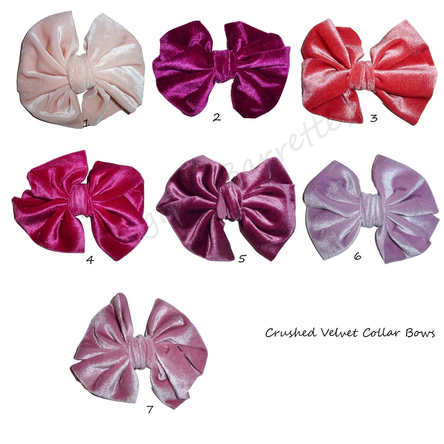 Puppy bows crushed pink purple velvet dog collar flower slide bow head neck strap pet accessory (DC60)