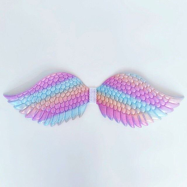 Dragon wings for dogs puffy quilted pink rainbow red gold orange dog costume feather