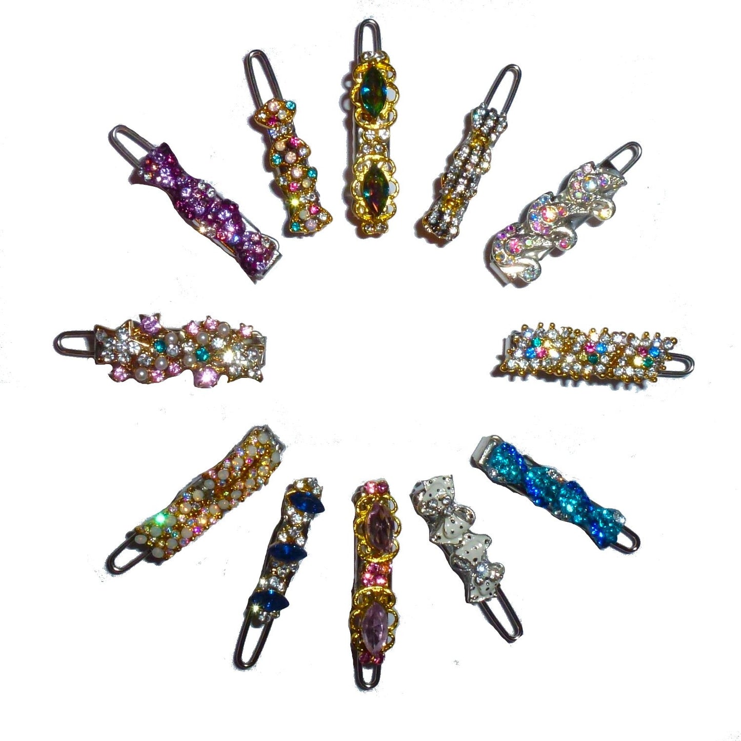 Puppy Bows ~ Wee super tiny hair flower clips for dogs bow pet barrette multi styles shapes bowknot crystal rhinestone~ US Seller