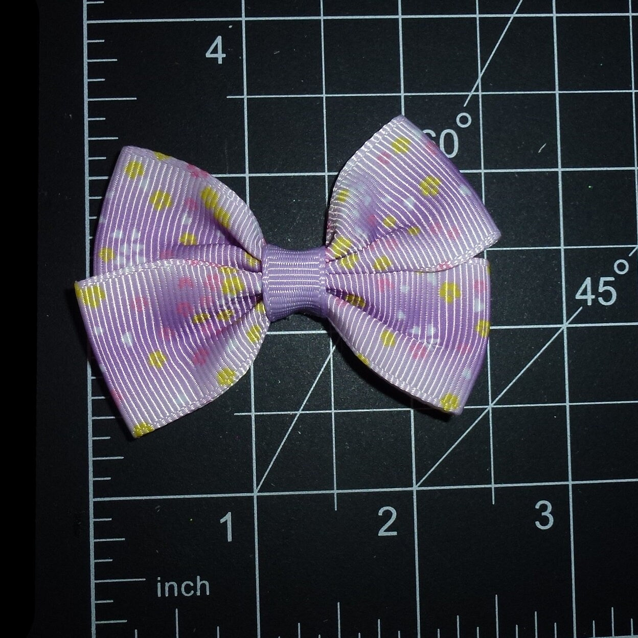 Puppy Bows ~ Set of 6 flower dot hair barrette or bands (FB112C)