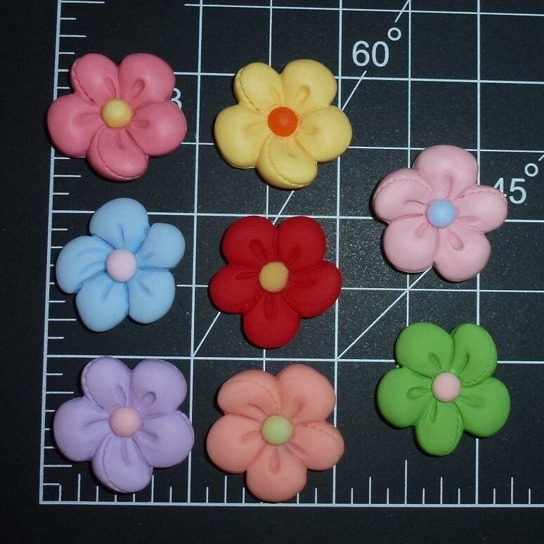 Puppy Dog Bows ~ cute daisy flower pet hair bow barrettes or bands (fb297)