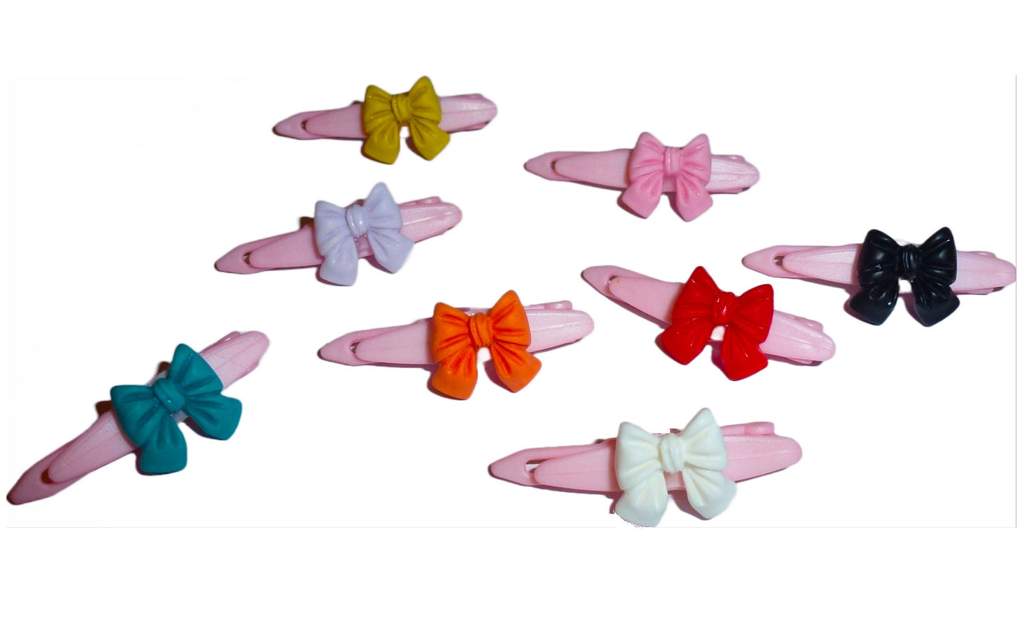 Dog bow barrette tiny bowknots on plastic ball clips pet hair bows (fb570)