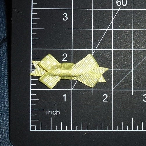 Puppy Bows super tiny 1.5" polka dots hair bowknot bow bands or barrette (fb57)