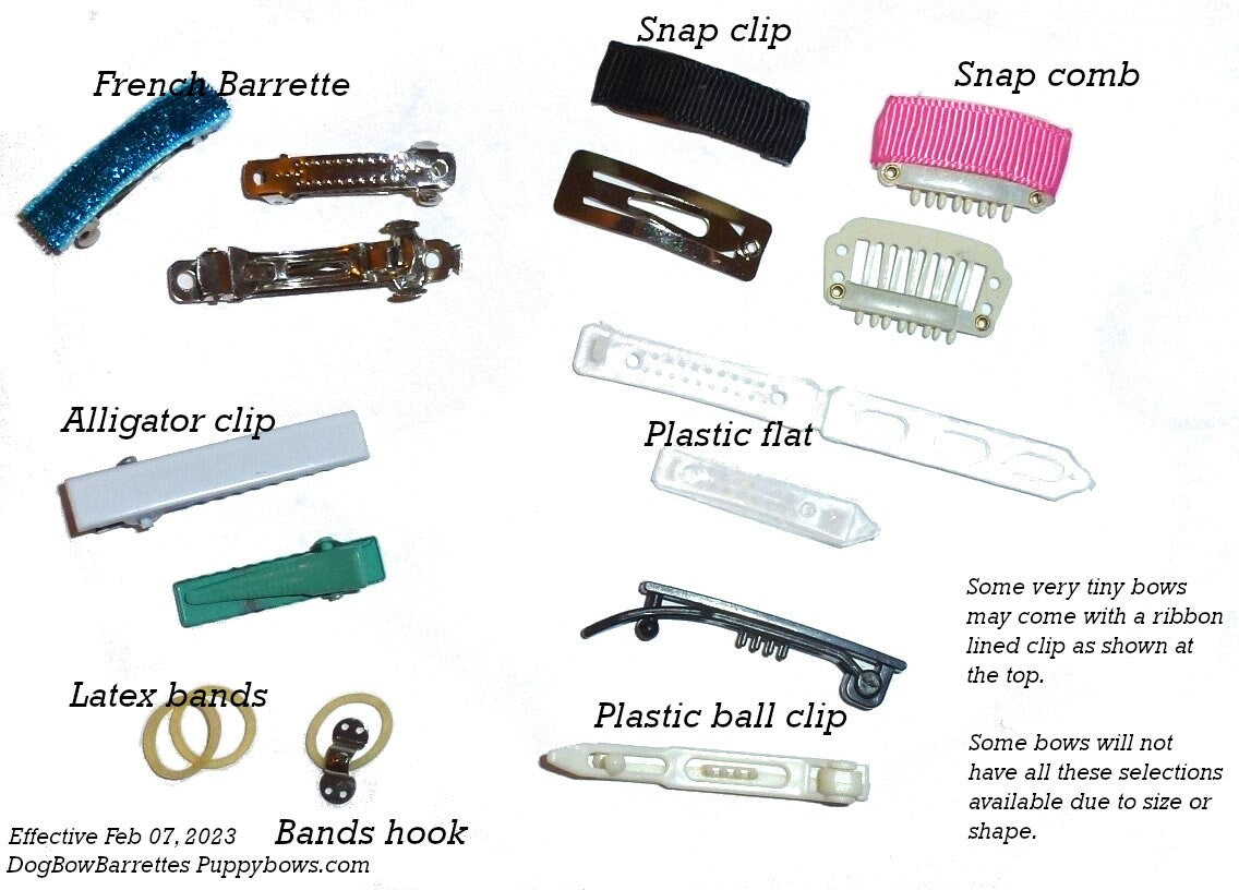 Puppy Bows ~ Black/white or Gold/black windmill bow hair barrette or bands (FB443E)