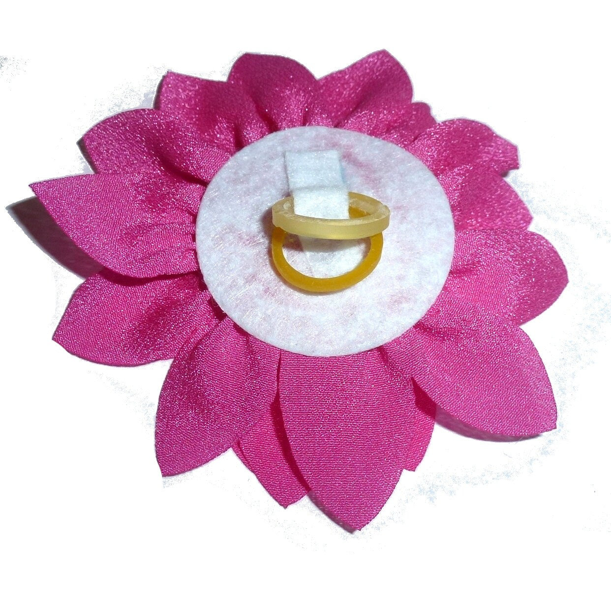 Felt padded daisy flower dog bows barrette or bands pet hair bow - (fb467)