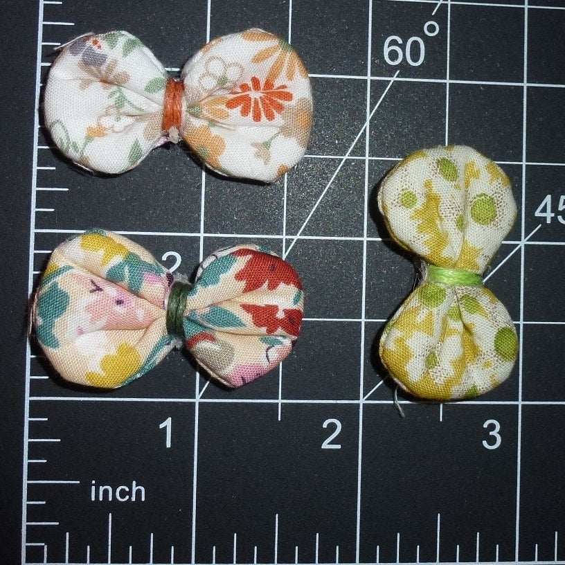 Puppy Bows ~ SALE 3 FOR 3.00 fancy padded floral botanical design dog pet hair bows girl colors (fb6)
