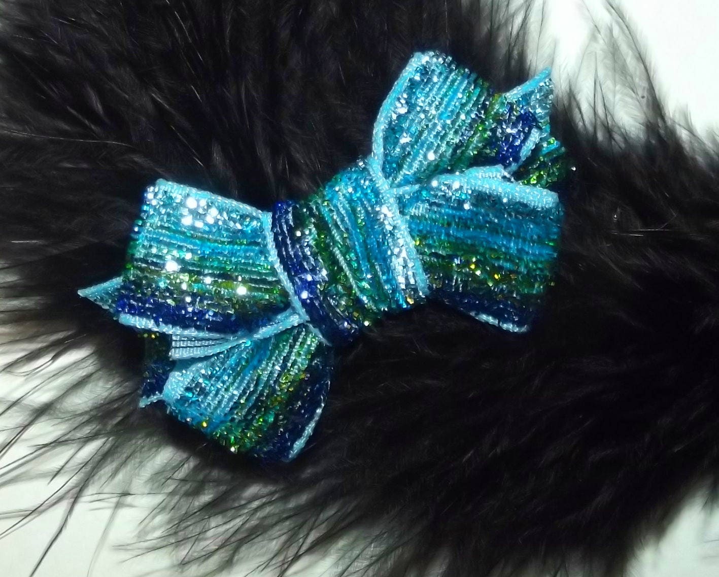 Puppy Bows ~Velvet glitters 2" larger size dog hair pet comb clip barrette 9 colors! ~Usa seller