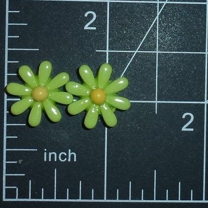 Puppy Dog Bows ~ Set of 10 daisy flower plastic puppy clips pet hair bow barrettes (fb25Z)