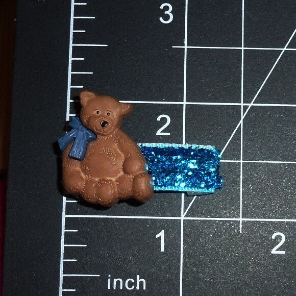 Dog Bow Barrettes small teddy bear snap clips for pet hair topknot (fb364e)