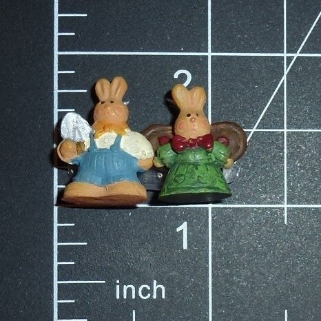 Dog Bow Barrettes tiny Easter bunny plastic clip for pet hair topknot (fb364h)