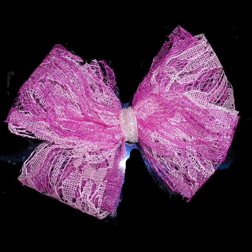 Pink lace dog collar bows 12 dog grooming collar slides for groomers