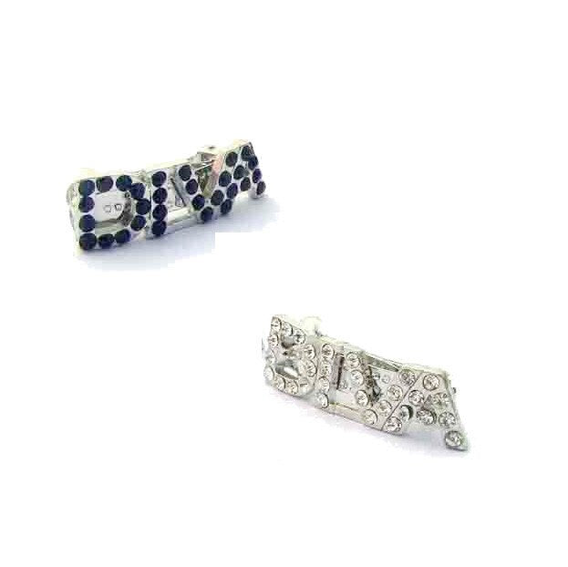 Puppy Bows ~DIVA style 48 rhinestone dog bow barrette crystal tiara ~USA seller