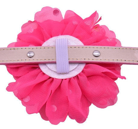 Puppy Bows ~ Shabby chic heart dog bow Valentine's day collar slide flower red white ~USA seller (DC5)