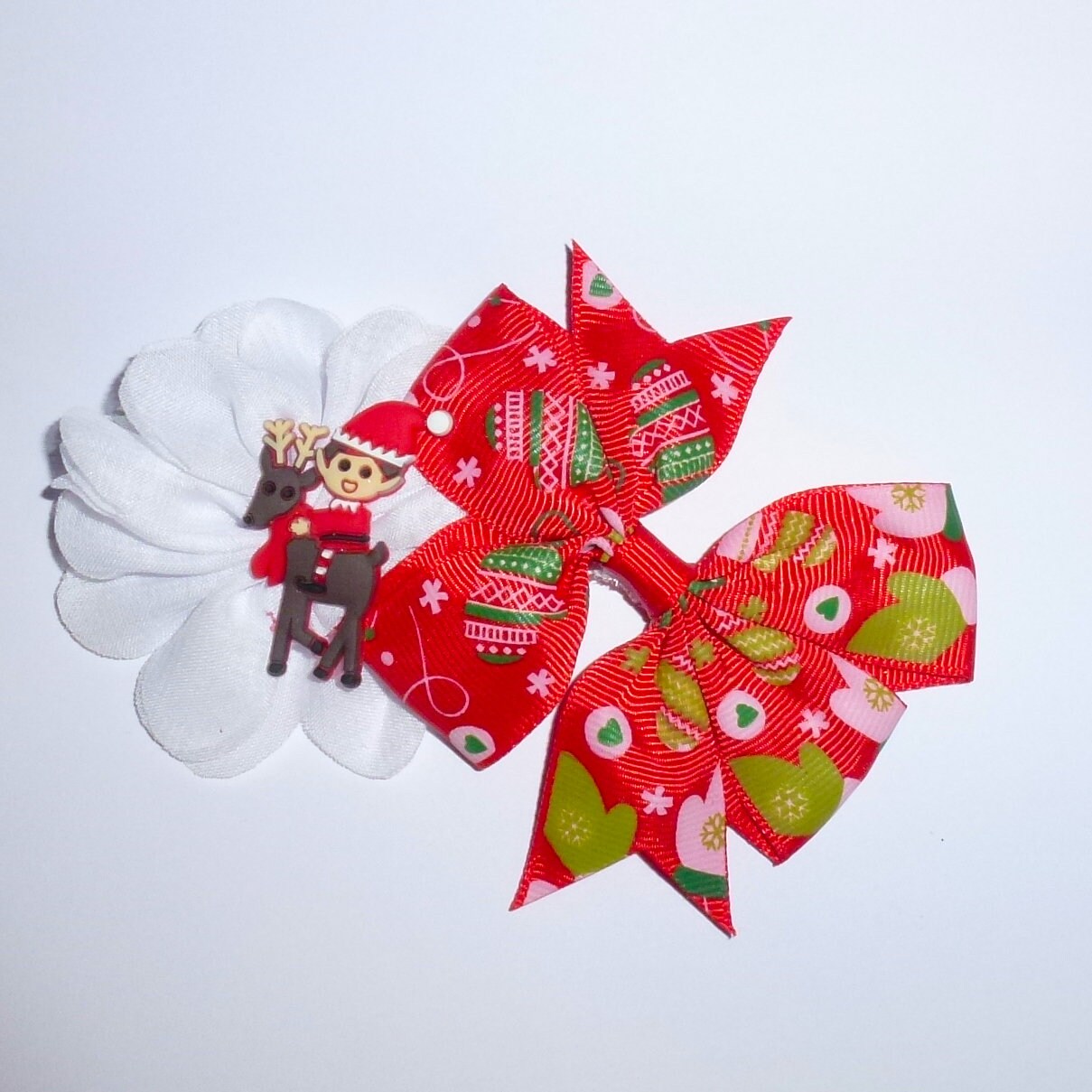 Puppy Bows Christmas santa elf reindeer dog collar slide holiday accessory ~USA seller (DC4)