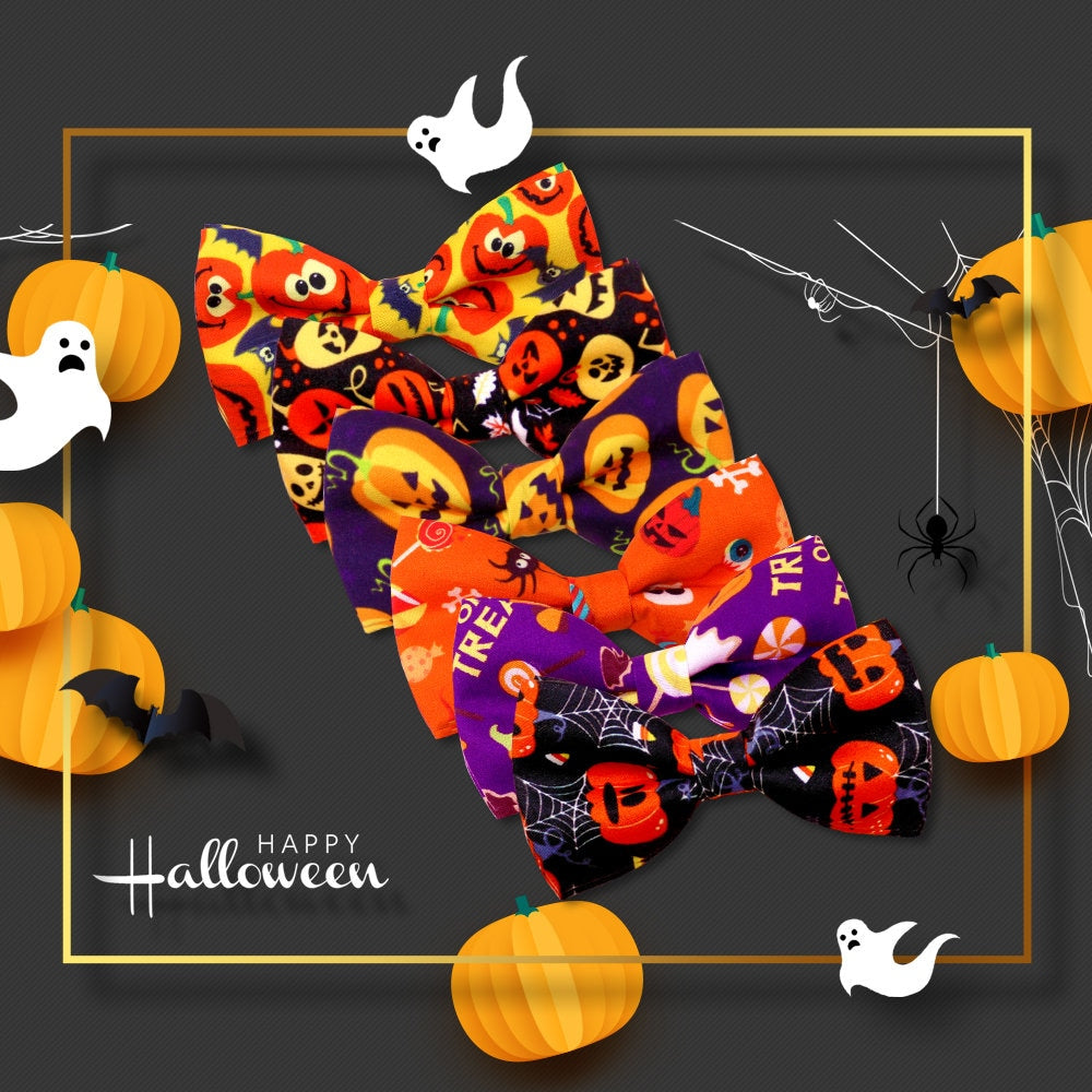 Puppy Bows ~ Halloween bow tie dog collar slide bowtie accessory OR large dog hair bowknot (dc15)
