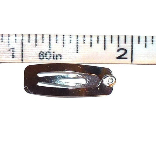 Puppy bows ~ craft items dog bow making supplies 20mm rectangle  snap clip silver metal hair diy barrette clip (fb46)