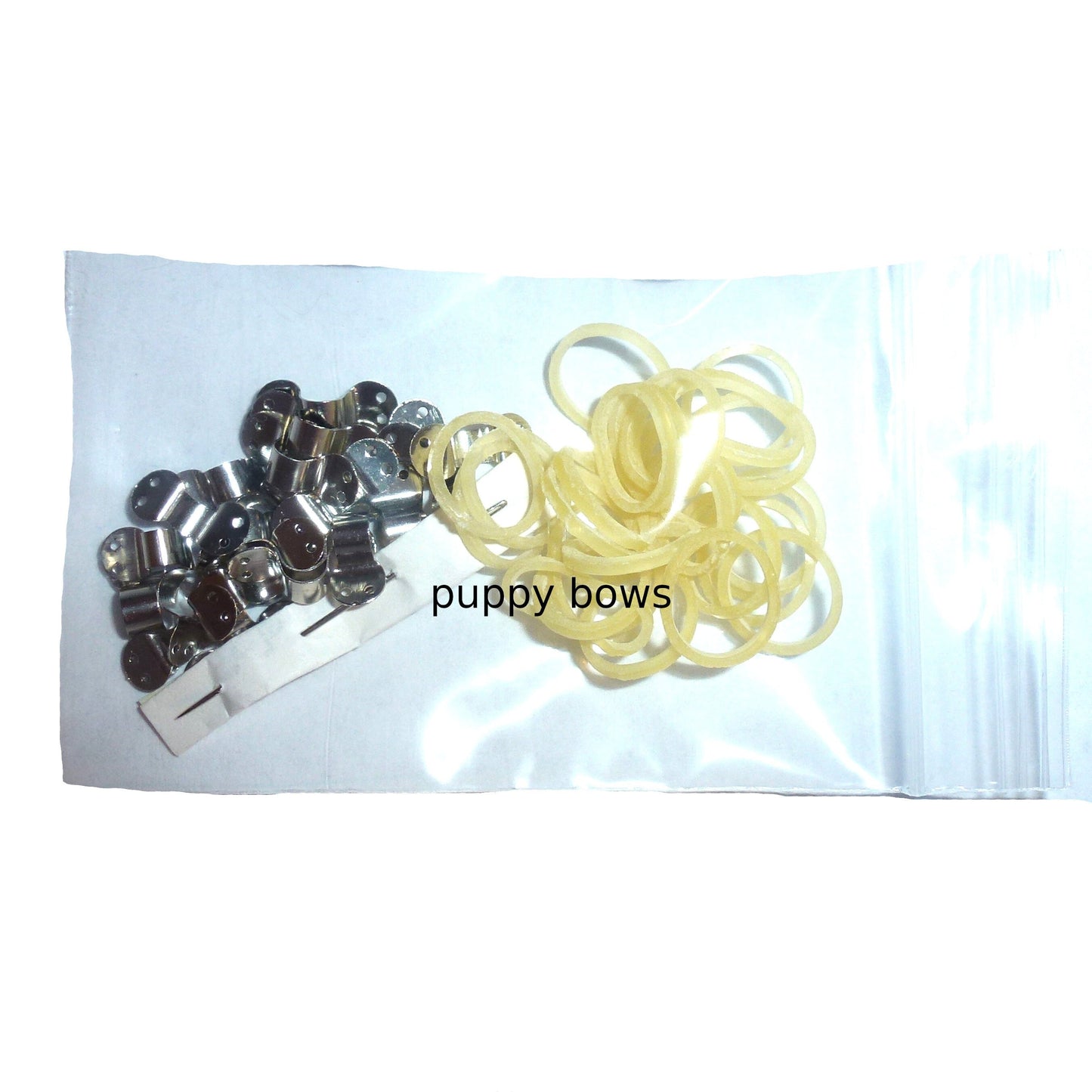 Puppy bows ~ craft items bow making supplies tiny diy metal hook for latex bands
