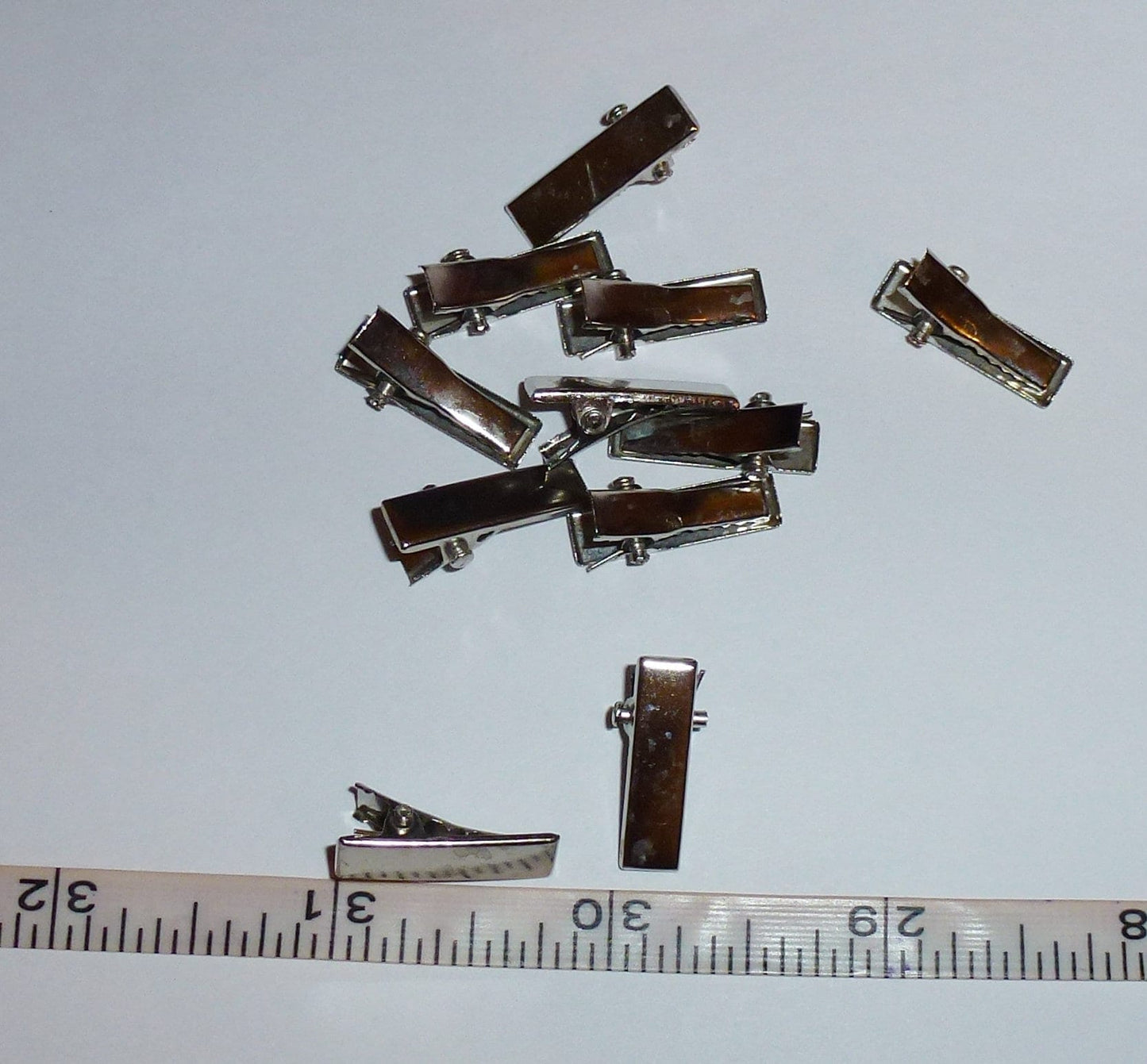 Puppy bows ~ craft items dog bow making supplies 20mm 25mm 30mm hair diy silver flat top alligator metal clip rectangle