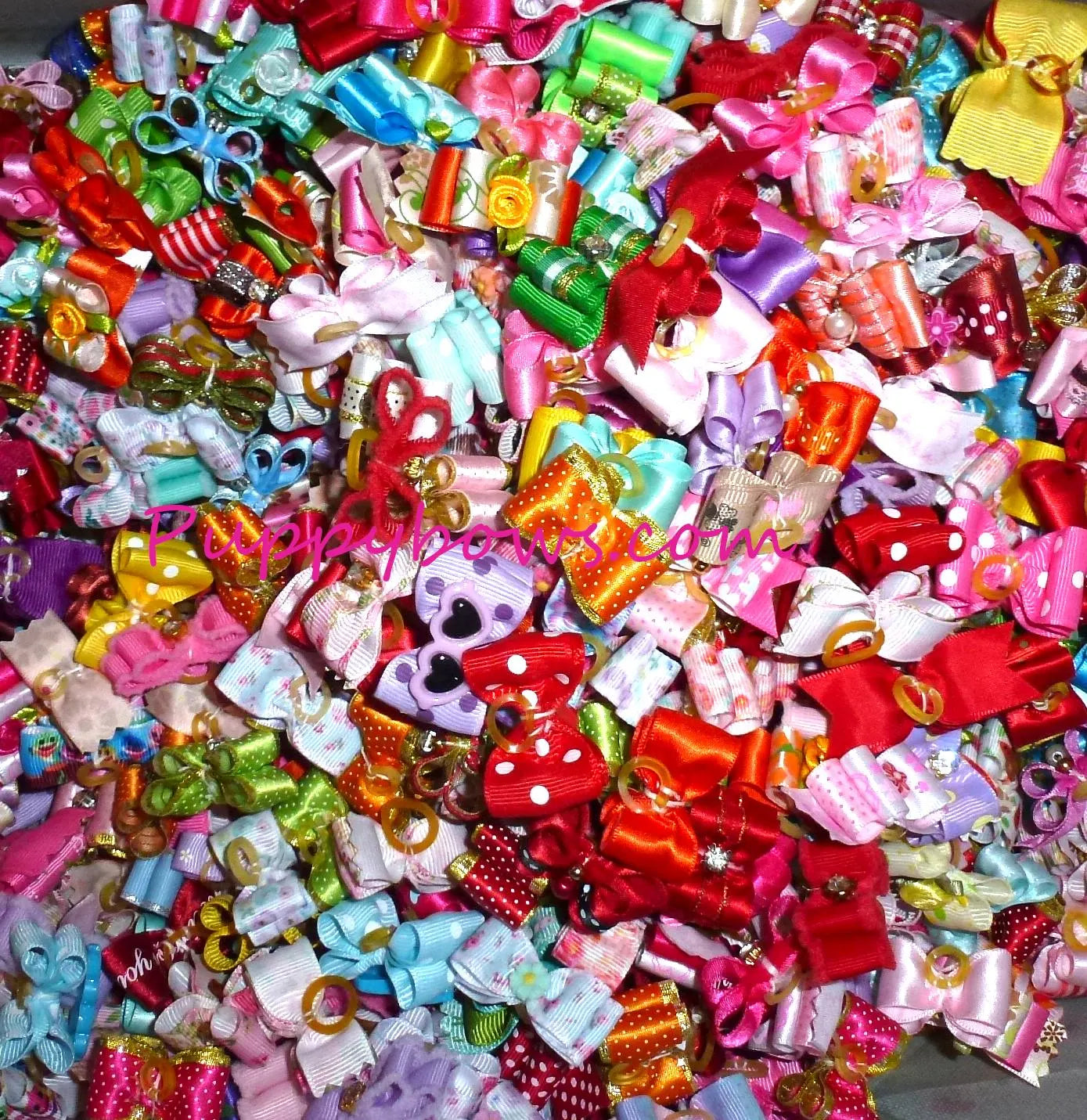 100 dog grooming bows for $30.00 hair bow for dog groomer random assortment