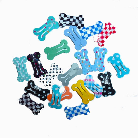Puppy bows ~ all new colors! barrette snap clip boy mix 10 dog bone shape bow pet hairclip ~usa seller