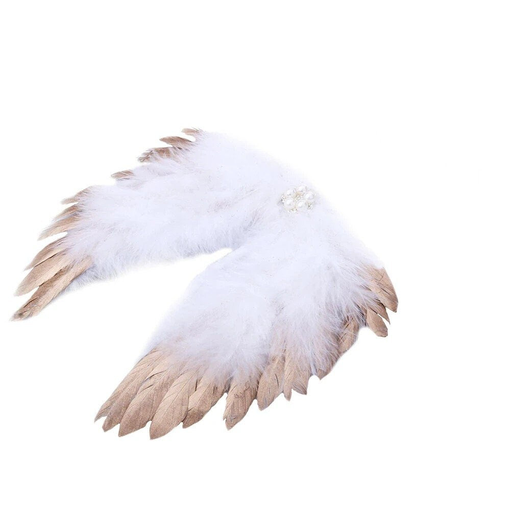 Christmas angel wings for dogs white and silver white and gold dog costume feather smaller fit 5lb - 15lb