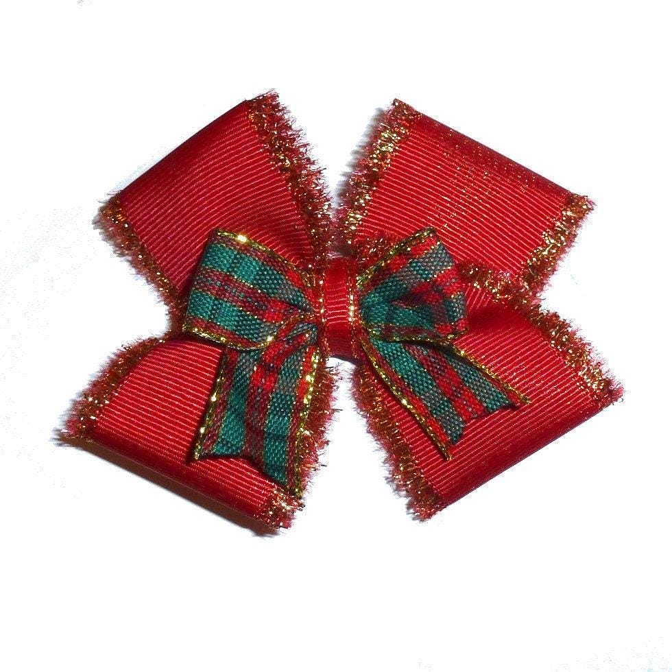 Puppy bows ~ santa claus christmas tree rudolph collar slide or pet hair bow
