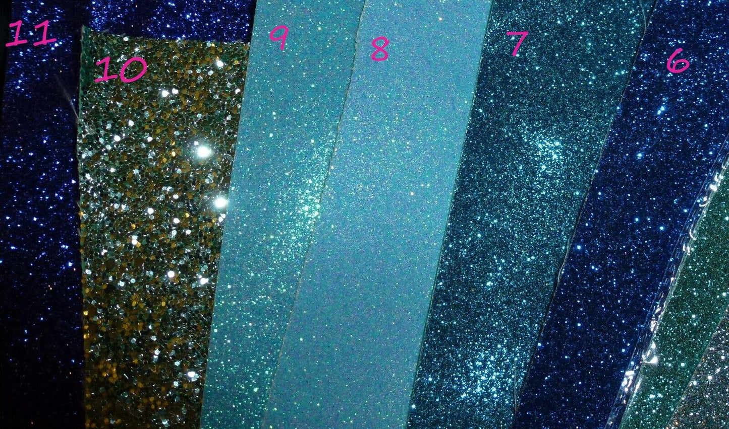 Puppy bows ~ blues small glitter pet dog hair bow bands or clip (gl1)