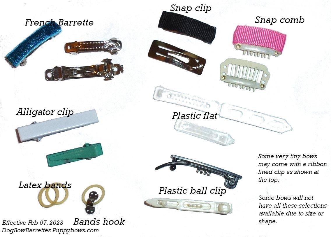 Puppy bows ~silver or gold pearl rhinestone pet hair clip barrette bowtie shape~usa seller