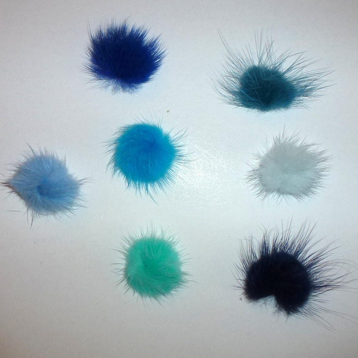 Puppy bows pairs tiny 1" fuzzy feather fur marabou ball puffs pet dog hair bow