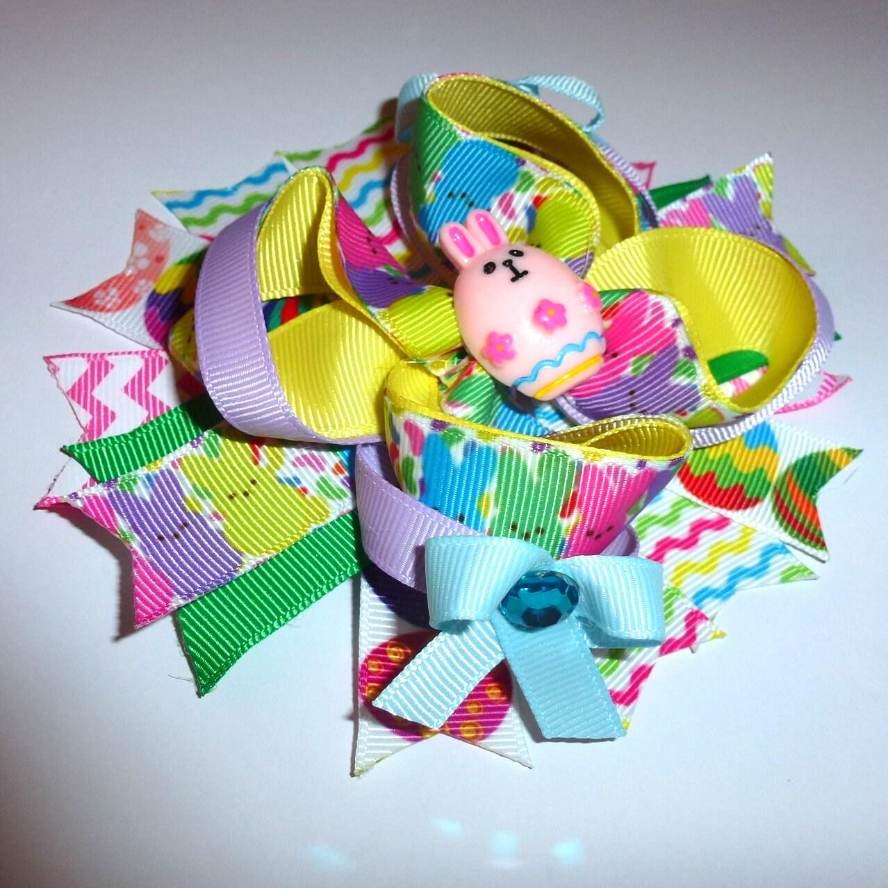 Puppy bows ~ easter bunny egg dog collar slide flower barrette hair accessory