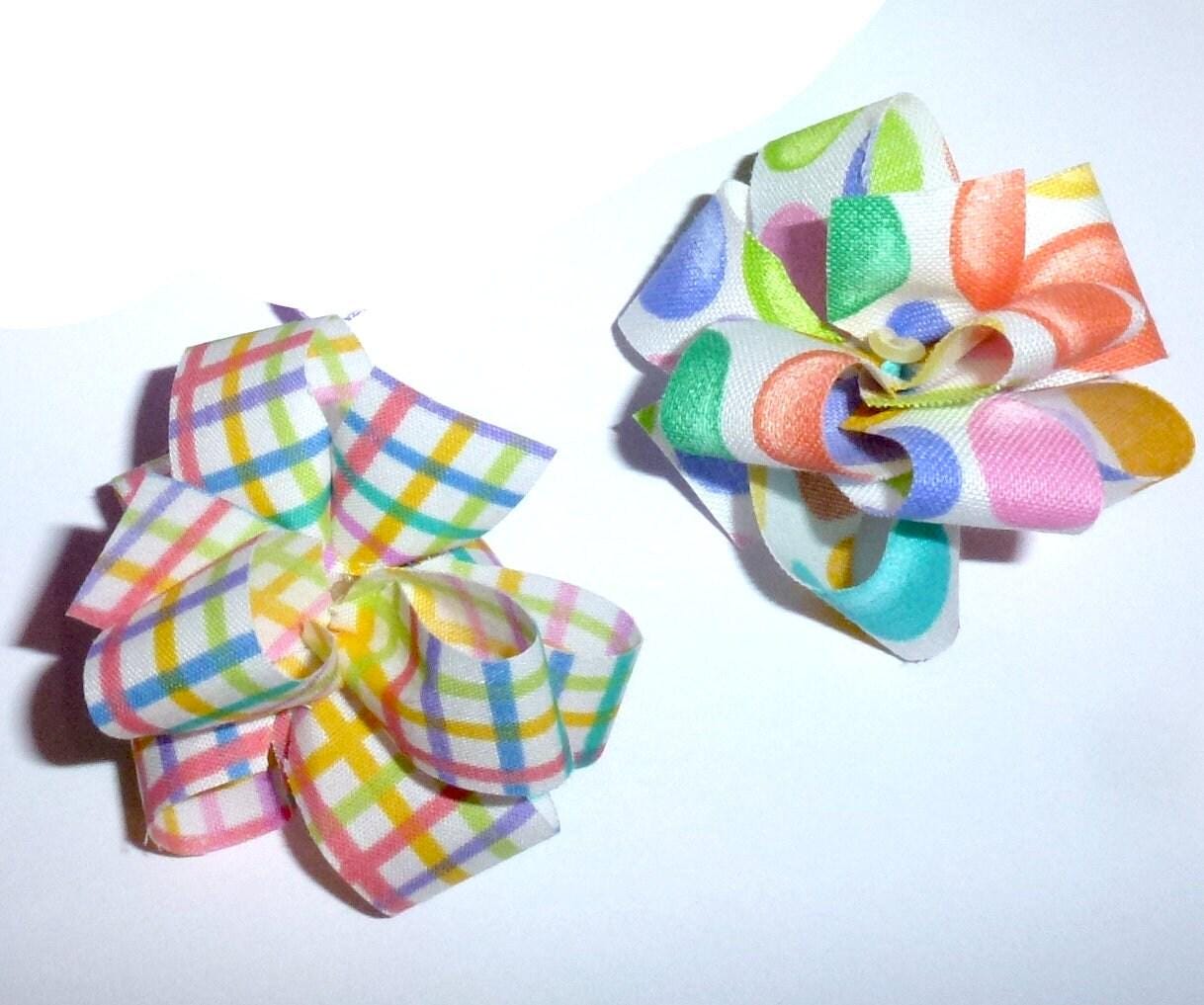 Puppy bows ~ easter spring party puffs dog grooming bows - all new ribbon colors!
