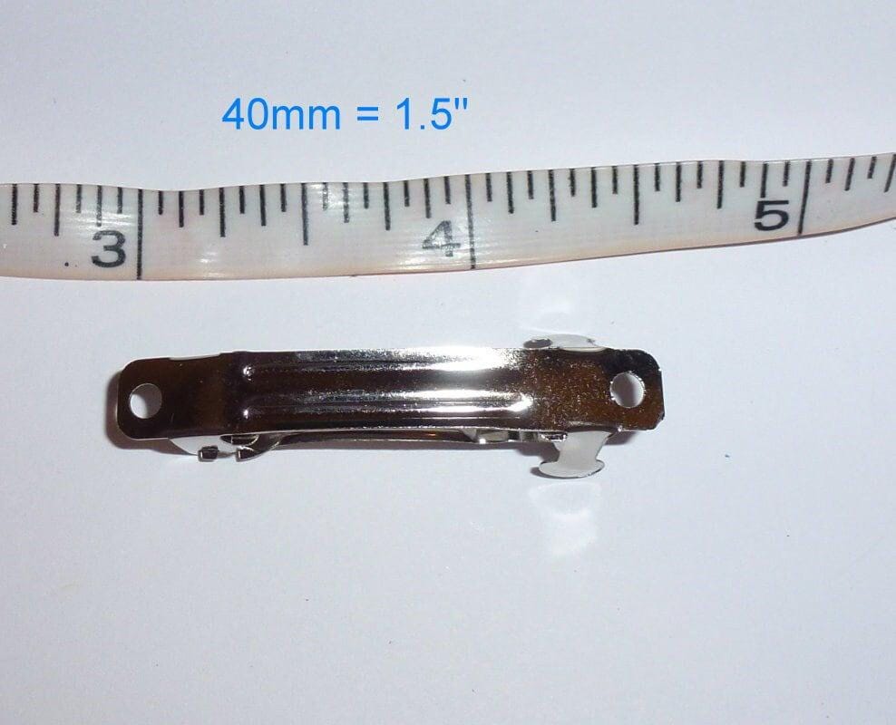 Puppy bows ~ craft items dog bow making supplies 40mm hair diy silver french barrette clip