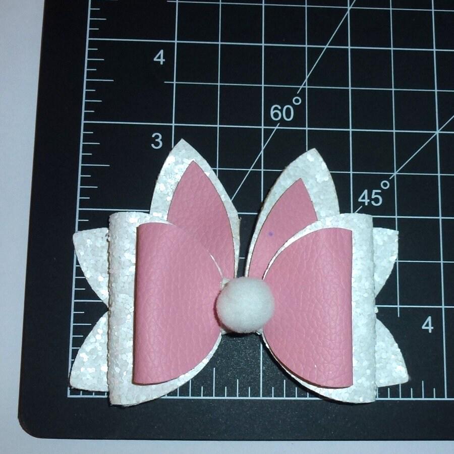 Easter bunny rabbit rose pink whiskers dog collar slide accessory hair bows barrettes or bands (fb176)