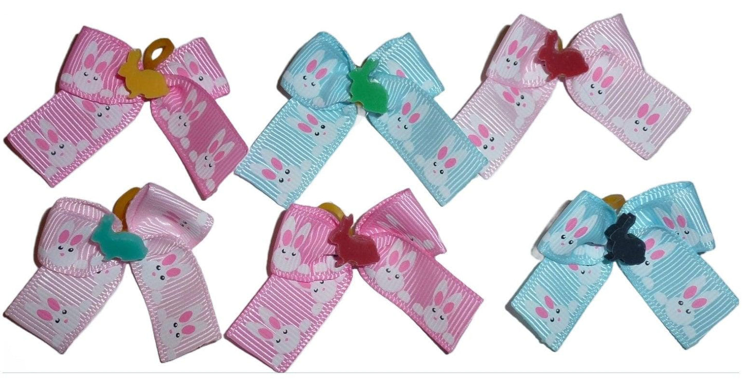 Puppy bows rabbit free shipping everyday dog grooming easter bunny bows latex bands (fb363b)