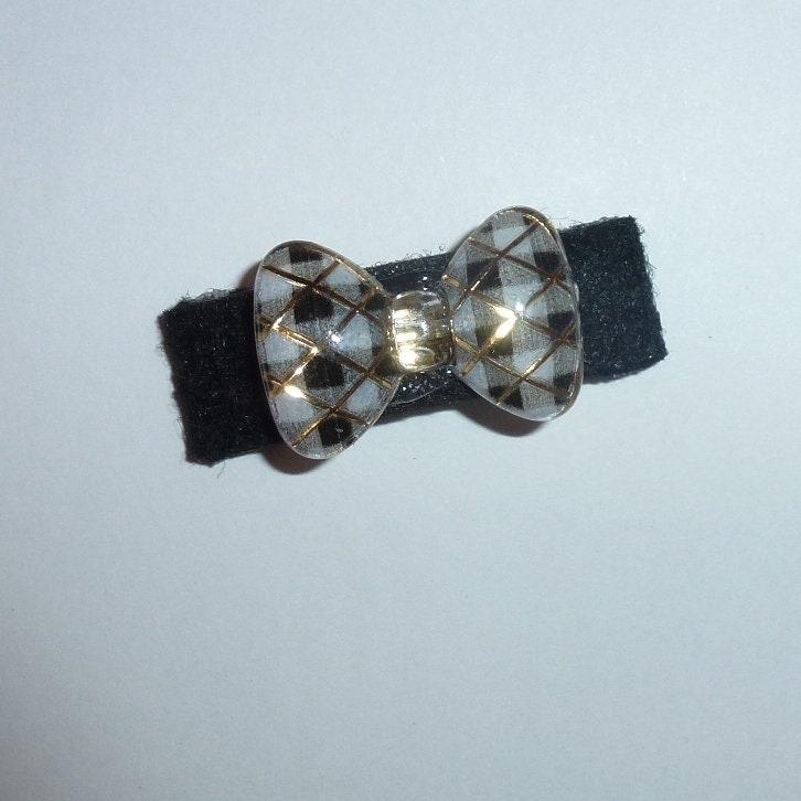 Dog bows ~ bowknot wee super tiny bow less than 1" pet hair barrette clip (tb1)