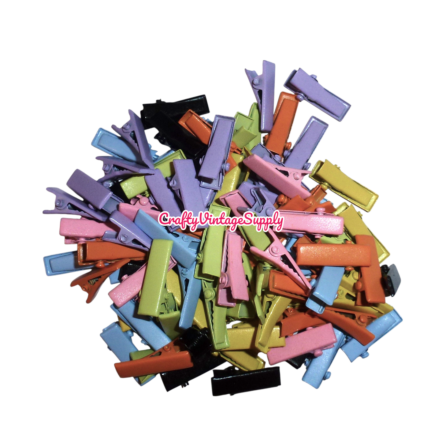 Candy colored Alligator Hair Clips rectangle clip 20mm 3/4"
