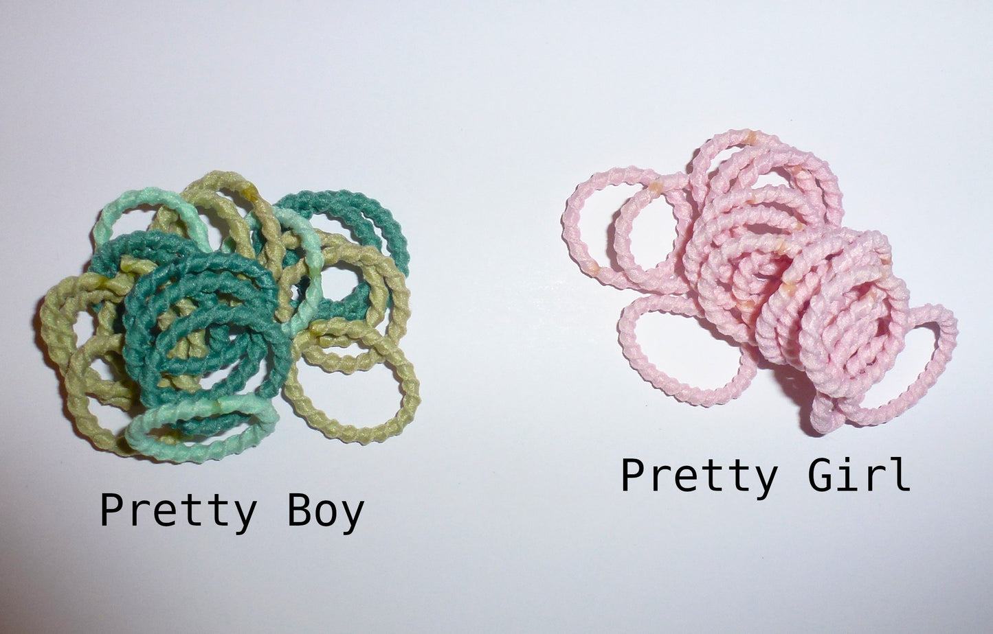 Dog grooming scrunchy twisty hair bands 3/4" package of 100 YOU CHOOSE