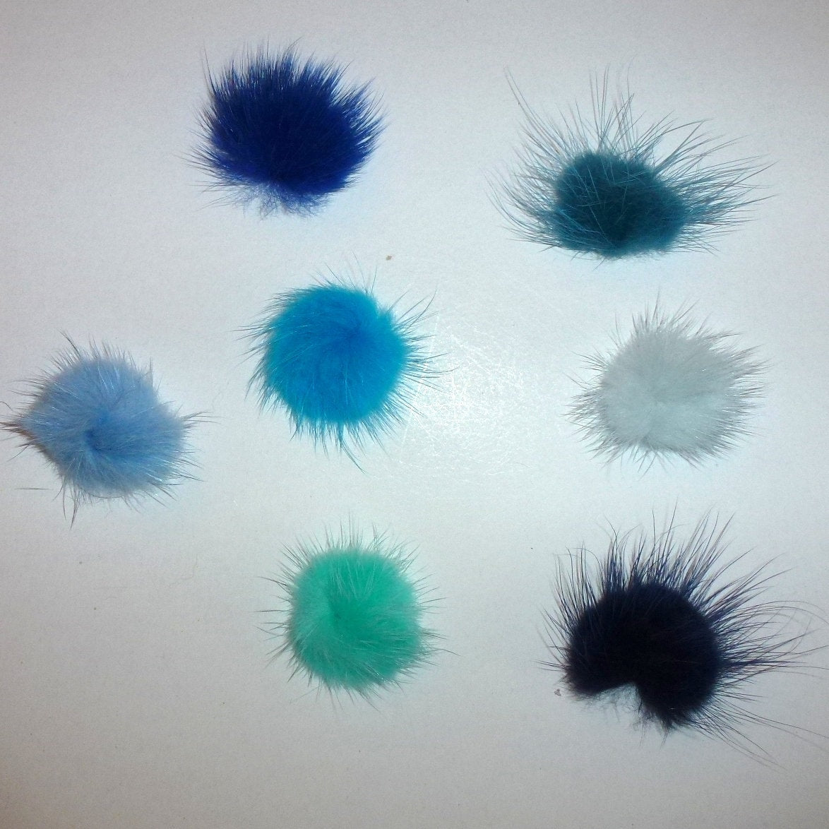 Puppy bows Pairs Tiny 1" fuzzy feather fur marabou ball puffs  pet dog hair bow