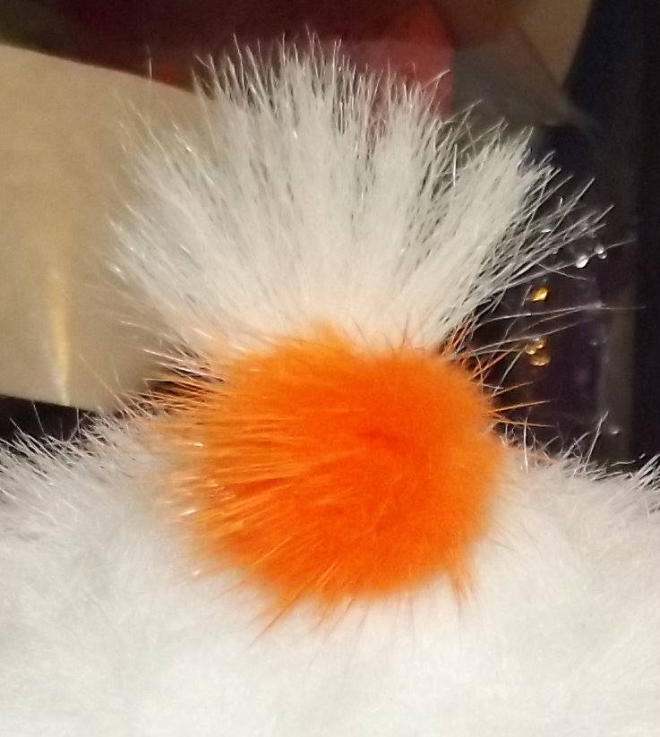 Puppy bows Pairs Tiny 1" fuzzy feather fur marabou ball puffs  pet dog hair bow