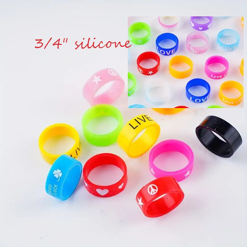 Chicken leg bands  permanent silicone or metal bird chick ring band (W78)