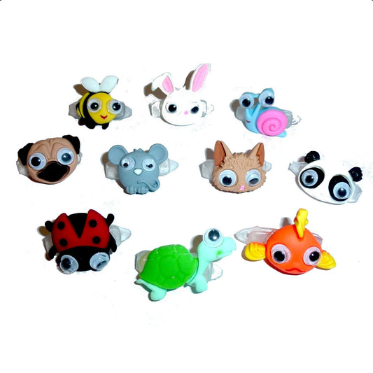 Puppy Bows ~ My puppies pet animal barrette ladybug, fish, frog, panda bear clip pet hair bow (fb232)