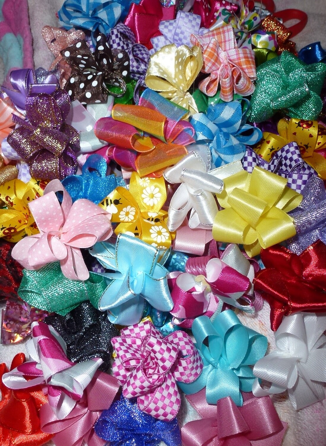 Puppy Bows ~  Party puffs loop dog grooming bows all colors  loopy bow