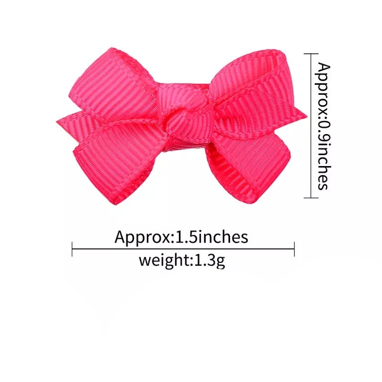 Knot Hair dog Bows Bands or Barrette - Perfect for Small Dogs! - Bow Measures 1.5" - Choose from a Variety of Colors and Finishes for Your Pet's Perfect Look!"