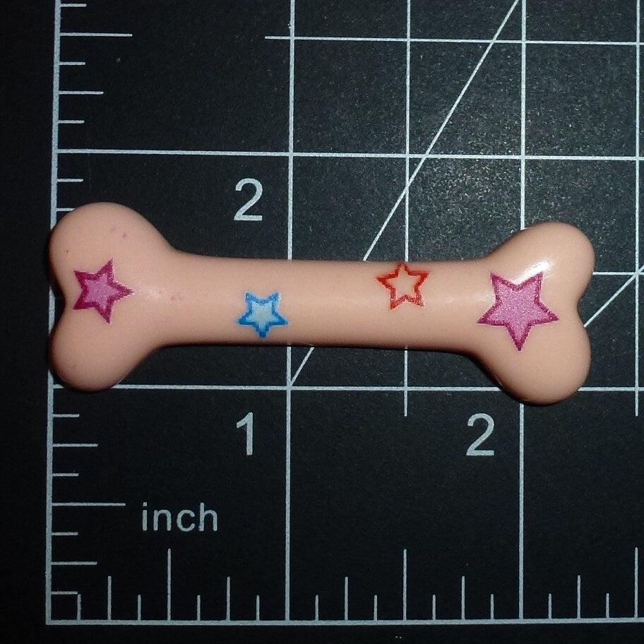 Dog Bow Barrettes Pebbles dinosaur bone with stars pet hair clip barrette (FB139B)