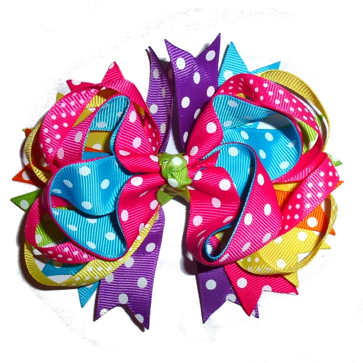 Puppy Bows Birthday bow dog collar cupcake slide multicolor loopy ribbons accessories (DC19)