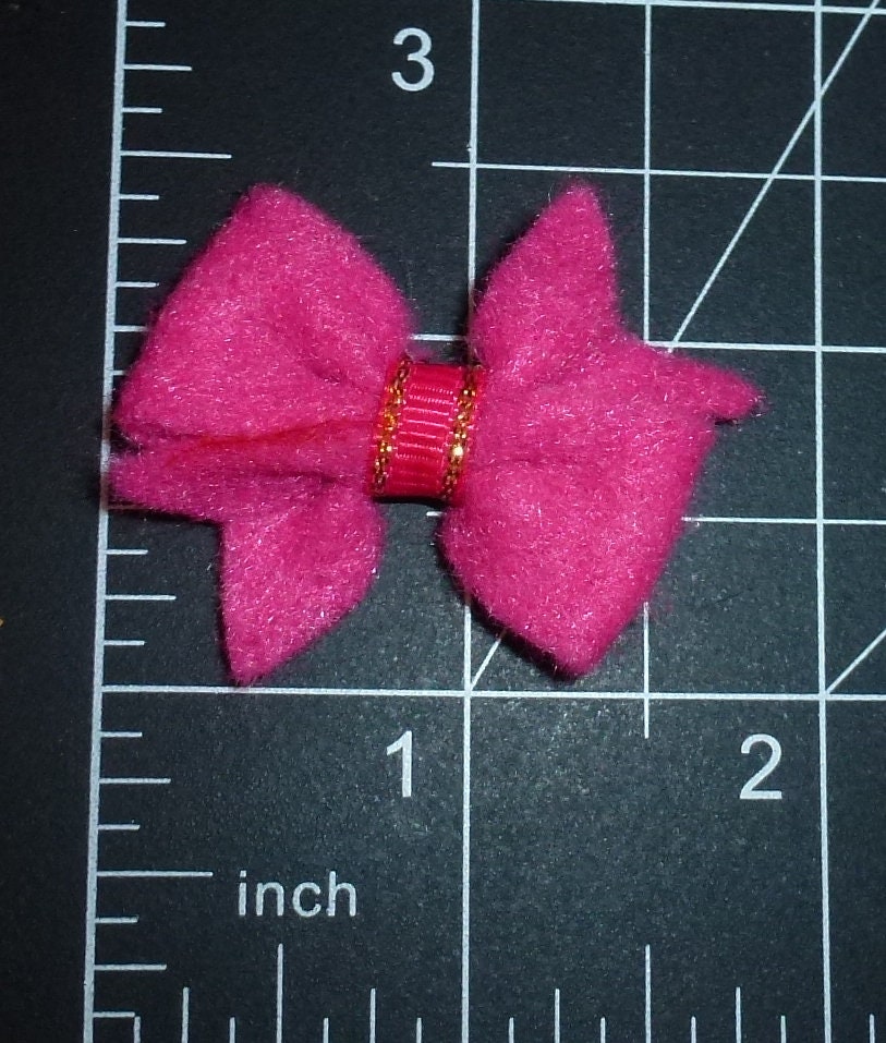 Dog Bow Barrettes pink rhinestone 9pcs pet hair grooming bows (FB396J)