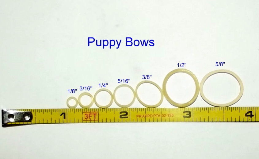 Puppy Bows ~ Latex Non Latex  Neon Doll hair craft Bands ~elastic band ~USA seller