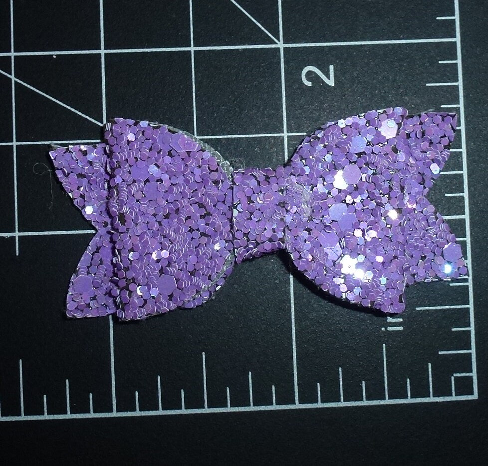 Puppy Bows ~  small glitter pet dog hair bow bands or clip (gl1)